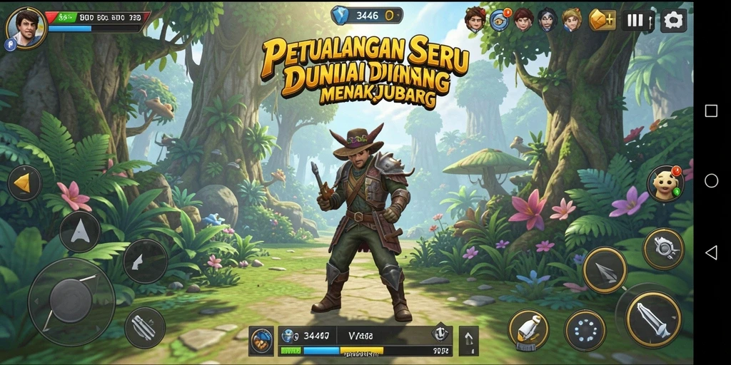 Tampilan gameplay yang mendebarkan dalam petualangan seru 3446.