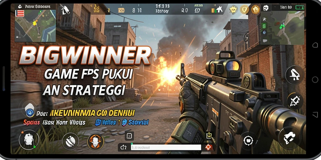 Screenshot BIGWINNER menampilkan aksi tembak-menembak yang mendebarkan.