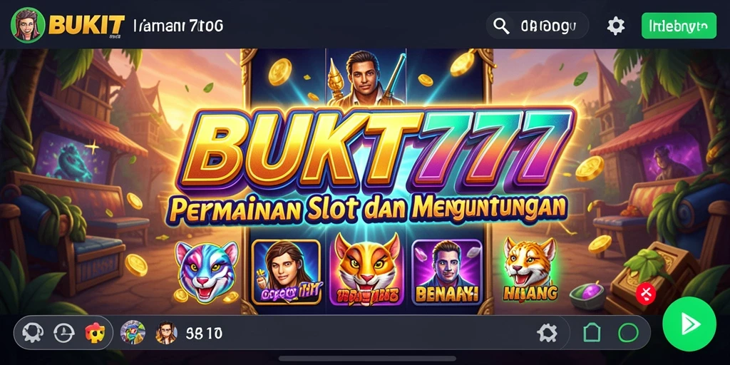 Screenshot utama menampilkan permainan Slot dengan visual yang menarik.