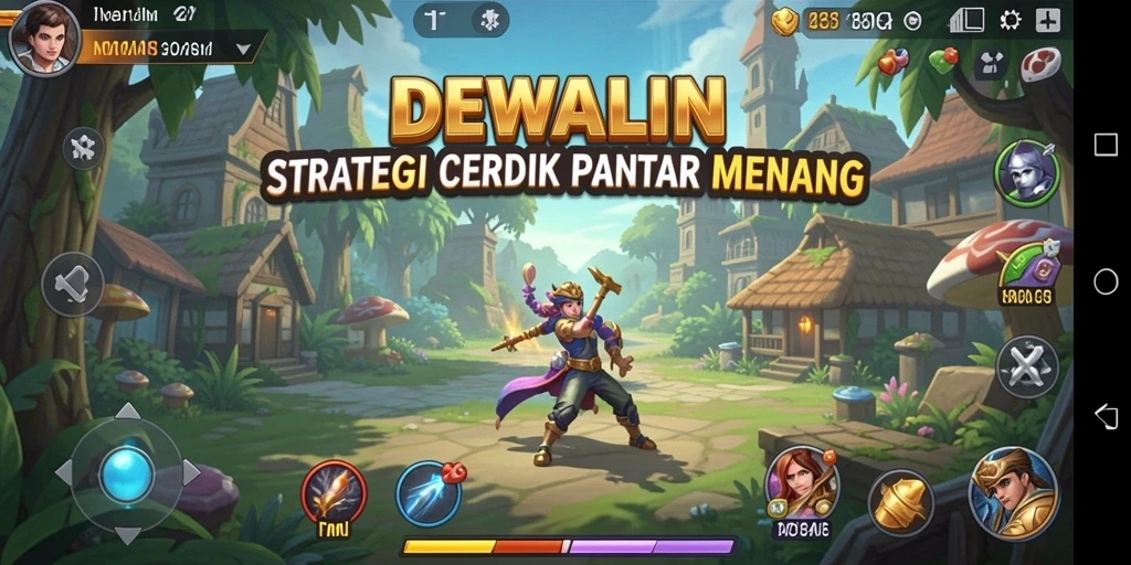 Tampilan gameplay DEWALIN yang mendebarkan dan strategis.