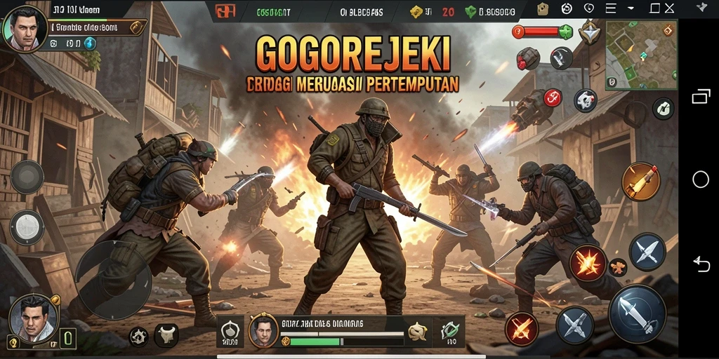 Tampilan dinamis dan gameplay strategis yang seru dari GOGOREJEKI.