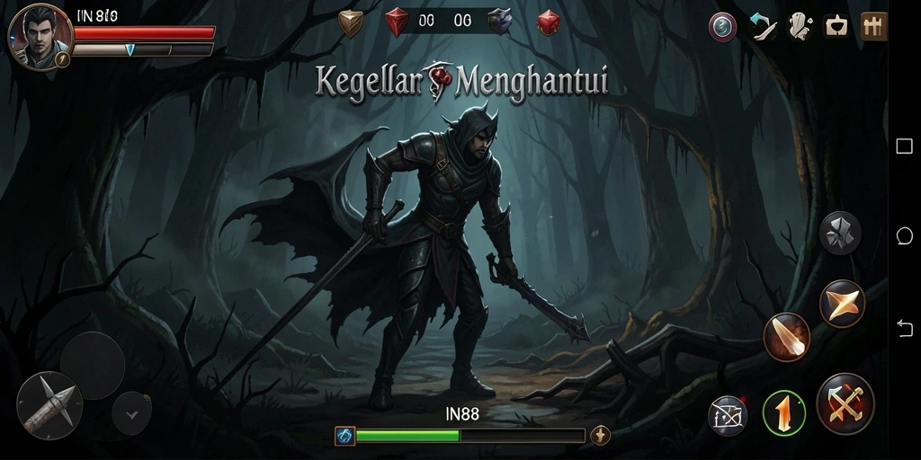 Tangkapan layar dari gameplay menakutkan di IN88.