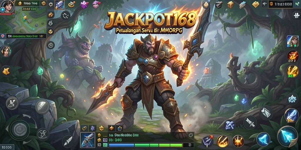 Tampilan gameplay JACKPOT168 menampilkan pertarungan seru dan grafis tinggi.