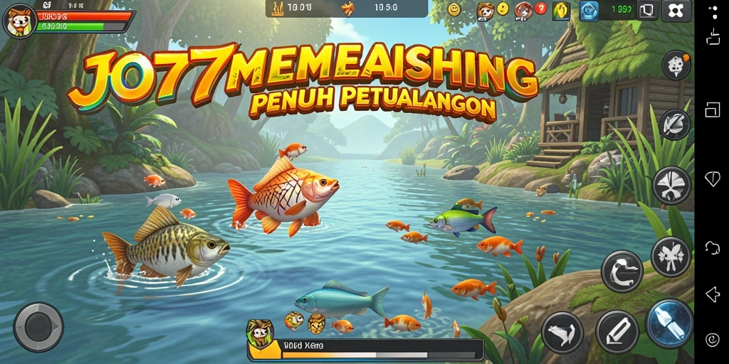 Screenshot menampilkan gameplay seru saat memancing di JOS77.