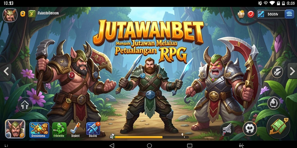 Tampilan gameplay JUTAWANBET yang penuh petualangan dan strategi.