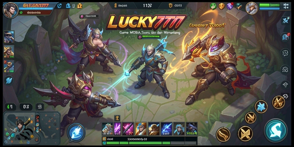 Tampilan grafis dan aksi intens dalam gameplay LUCKY777.