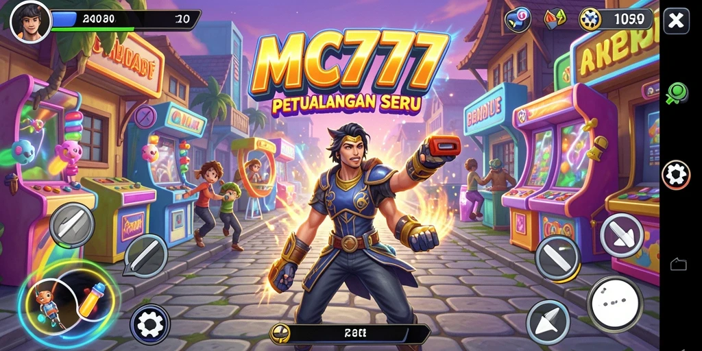 Screenshot permainan MC777 menampilkan aksi seru dalam game arcade.