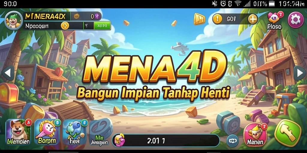 Screenshot menampilkan gameplay <strong>MENARA4D</strong> yang mengasyikkan dan menara yang terus berkembang.
