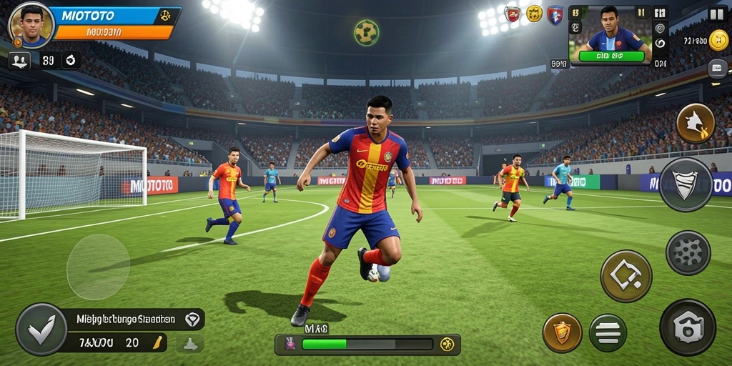 Screenshot gameplay <strong>MIOTOTO</strong> yang menampilkan aksi seru di dunia olahraga.