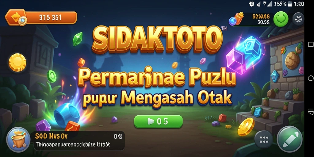 Tampilan permainan Puzzle yang seru dan menantang di SIDAKTOTO.