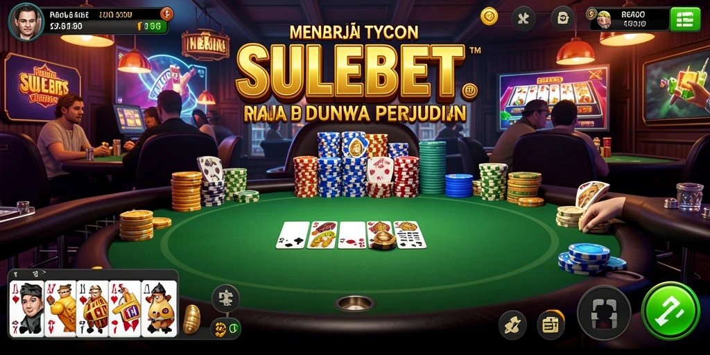 Gameplay SULEBET menampilkan manajemen kasino dan strategi perjudian.
