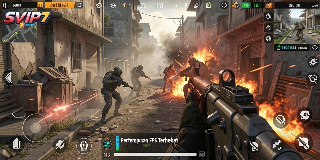 Tampilan gameplay mendebarkan di SVIP7 dengan aksi yang intens.